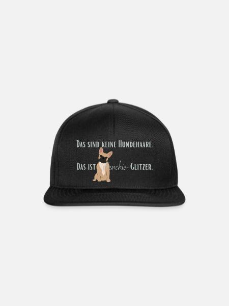 Keine Hundehaare, Franchie-Glitzer! - Snapback Cap - Schwarz/Schwarz