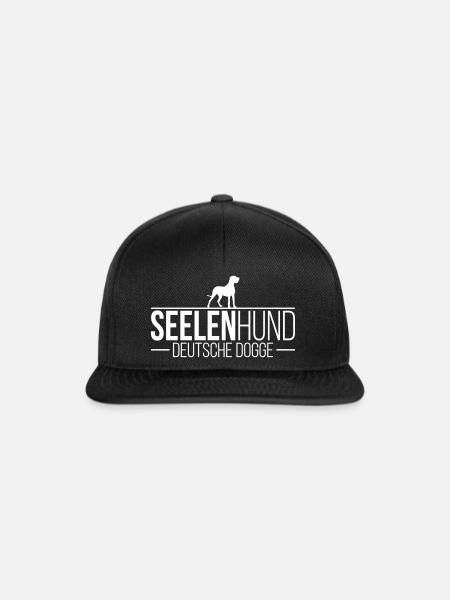 DEUTSCHE DOGGE Seelenhund - Snapback Cap - Schwarz/Schwarz