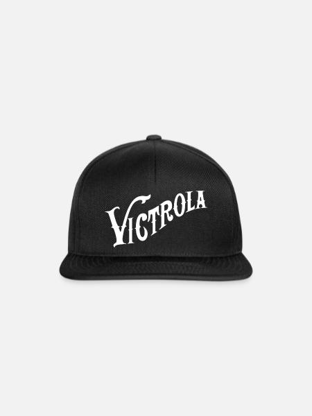 Victrola Geschwungenes Logo - Snapback Cap - Schwarz/Schwarz