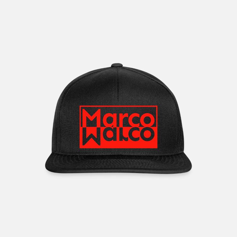 Text mirror Last name First name Marco - Snapback Cap - black/black