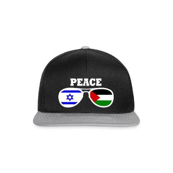 Free Palestine Israel peace - Casquette snapback - noir/gris - Devant