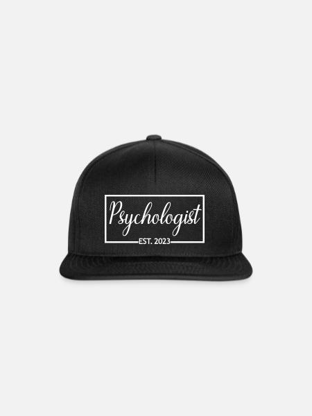 Psychologe Est. 2023 Abschluss Psychologie Geschenk - Snapback Cap - Schwarz/Schwarz