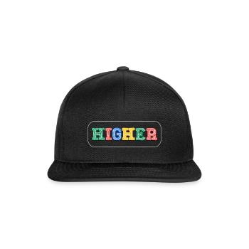 HIGHER - Drum and Bass Festival Raver -Liquid DNB - Snapback Cap - black/black - Front
