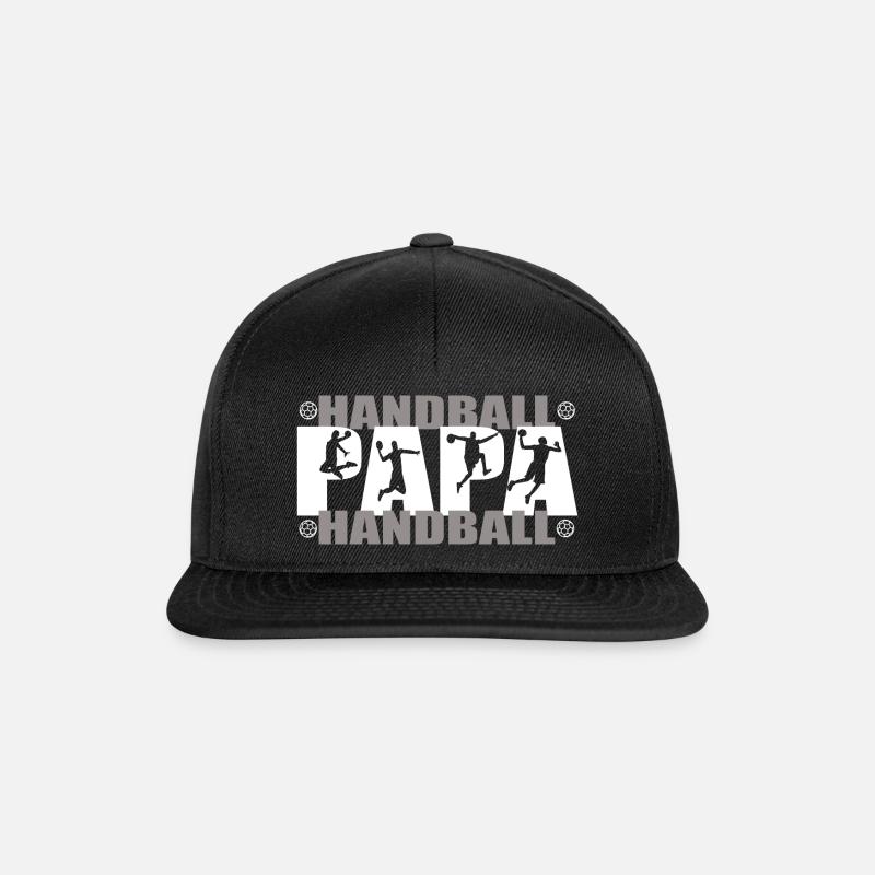 Handball Papa - Snapback Cap - Schwarz/Schwarz