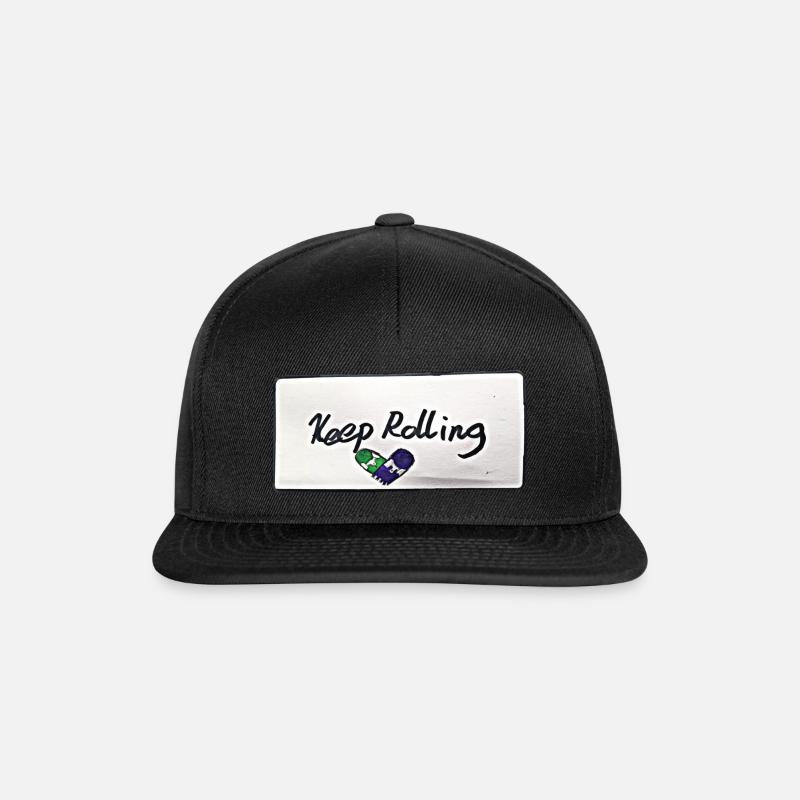 Keep rolling white - Snapback Cap - black/black