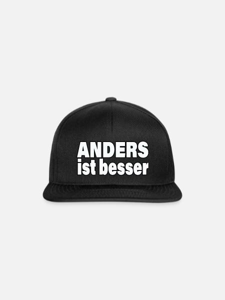ANDERS IST BESSER - Snapback Cap - Schwarz/Schwarz