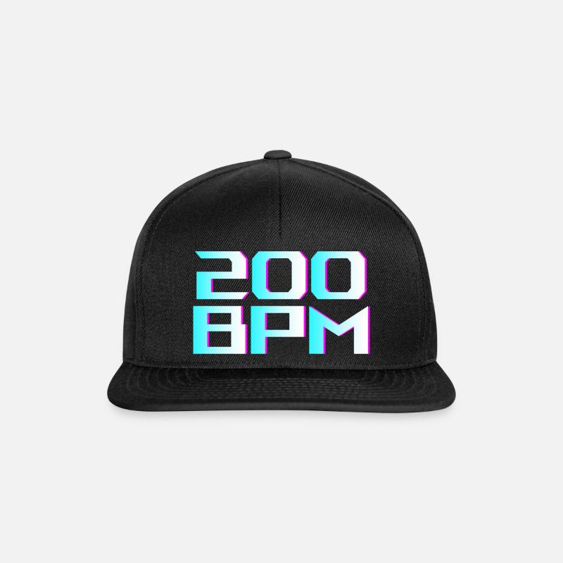 200BPM Uptempo - Snapback Cap - Schwarz/Schwarz