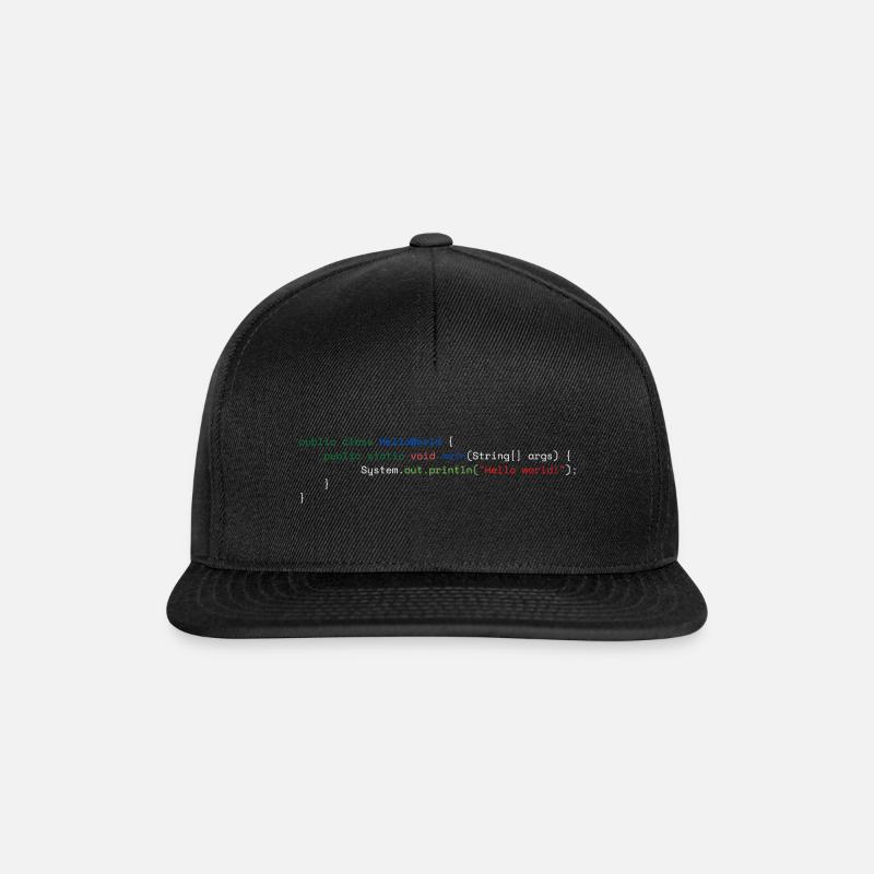 Java Hello World - Snapback Cap - black/black