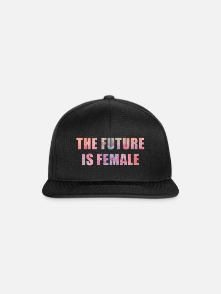 Für starke Frauen: The Future Is Female, Rosa - Snapback Cap - Schwarz/Schwarz
