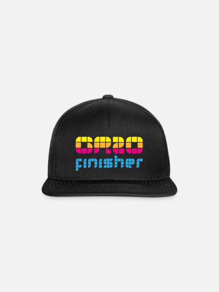 Korsika GR20 finisher Fernwanderweg Pilger Wandern - Snapback Cap - Schwarz/Schwarz