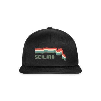 Sciliar 2563 Dolomiti Schlern Dolomiten Südtirol - Snapback Cap - Schwarz/Schwarz - Vorne