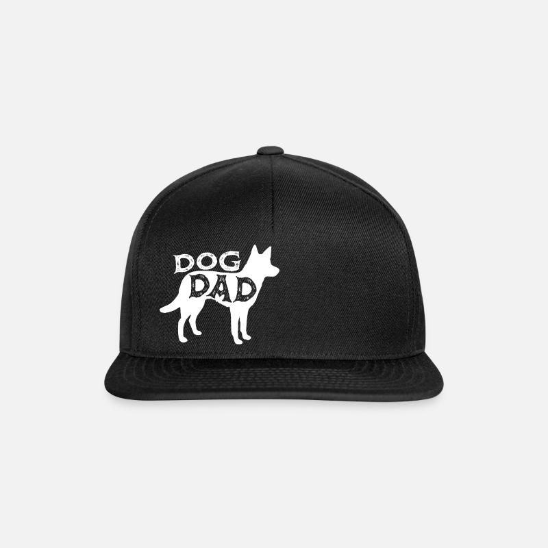 DOG DAD - toller Spruch Hundebesitzer - Snapback Cap - Schwarz/Schwarz