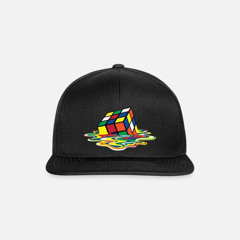 Rubik's Cube En Train De Fondre - Casquette snapback - noir/noir