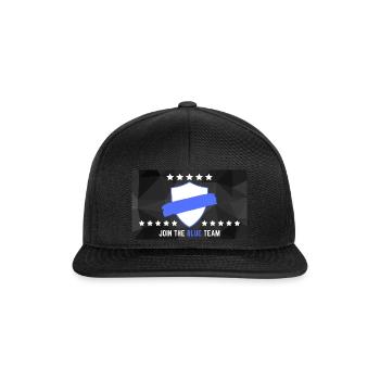 JOIN THE BLUE TEAM - Snapback Cap - Schwarz/Schwarz - Vorne