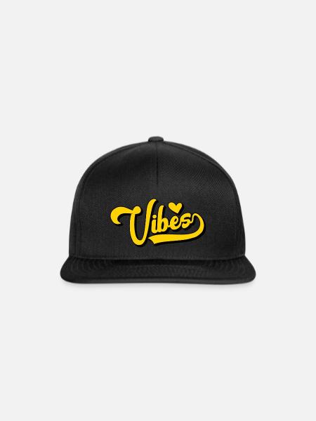 Vibes Herz - Snapback Cap - Schwarz/Schwarz