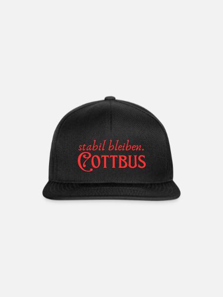 Stabil bleiben Cottbus - Snapback Cap - Schwarz/Schwarz