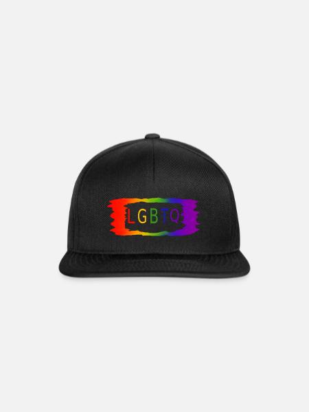 LGBTQ - Snapback Cap - Schwarz/Schwarz