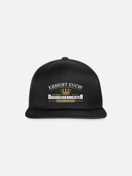 Dachdeckermeister - Snapback Cap - Schwarz/Schwarz