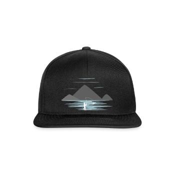 Fishing in the mountains - Snapback Cap - black/black - Front