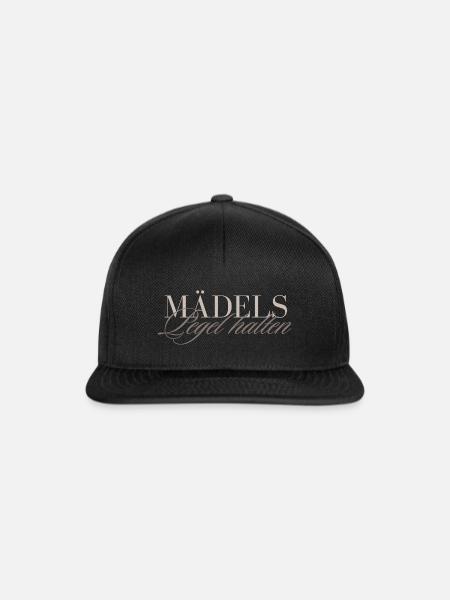 Mädels Pegel halten - Snapback Cap - Schwarz/Schwarz