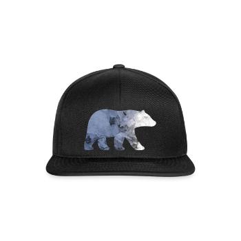 Polar bear (b) - Snapback Cap - black/black - Front