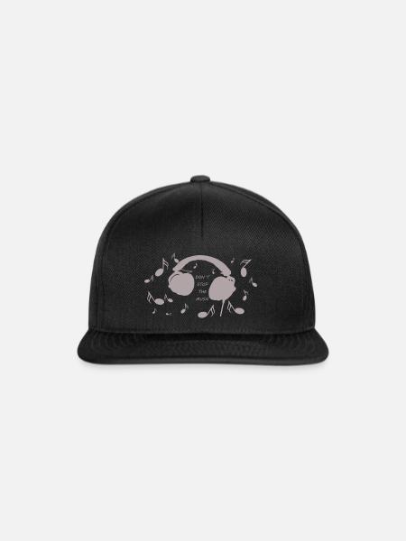 Don´Stop the Music Grau - Snapback Cap - Schwarz/Schwarz