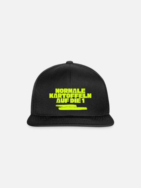Normale Kartoffeln auf die 1 - Snapback Cap - Schwarz/Schwarz