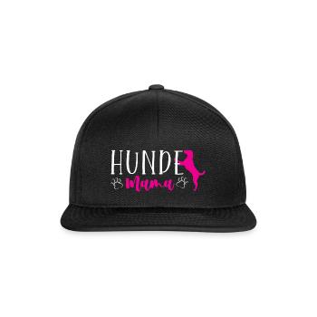 Hunde-Mama - Snapback Cap - Schwarz/Schwarz - Vorne
