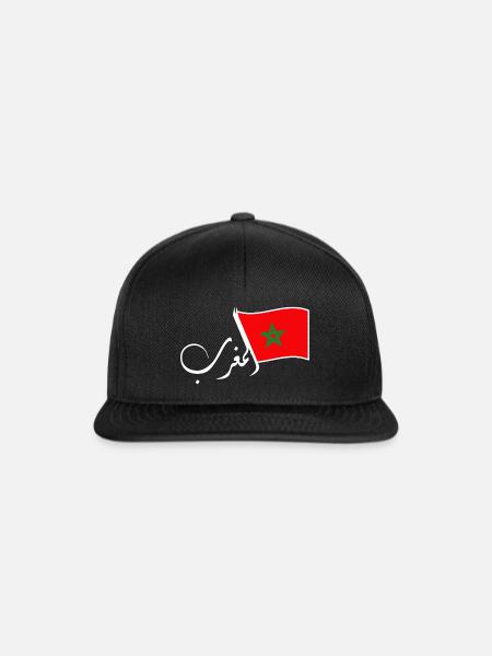 Marokko - Snapback Cap - Schwarz/Schwarz