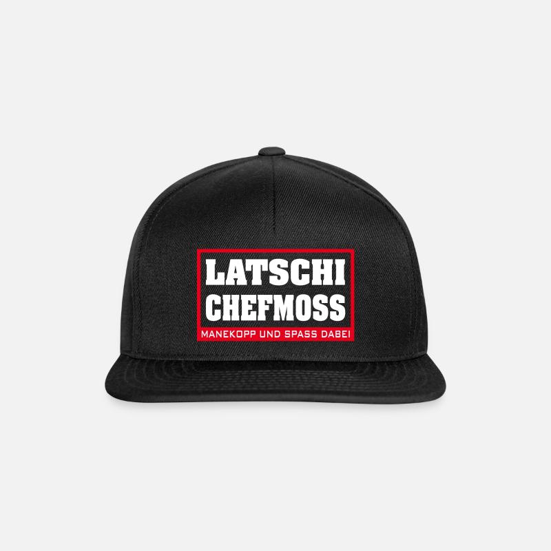 Latschi Chefmoss - Snapback Cap - Schwarz/Schwarz