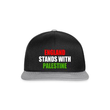 England stands with palestine - Casquette snapback - noir/gris - Devant
