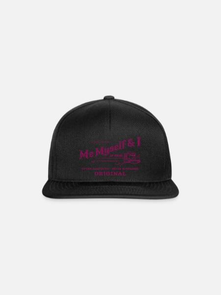 Me myself and I Geburtstagsshirt - Snapback Cap - Schwarz/Schwarz