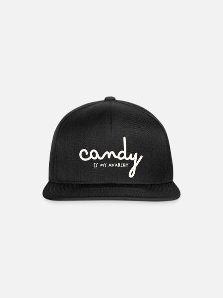 CANDY IS MY ANARCHY - Snapback Cap - Schwarz/Schwarz