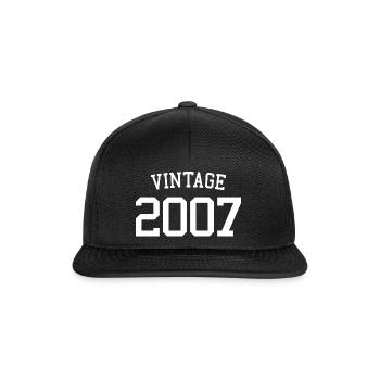 Millésime 2007 - 16 ans, 16ème anniversaire adolescents - Casquette snapback - noir/noir - Devant