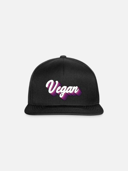Vegan - Snapback Cap - Schwarz/Schwarz