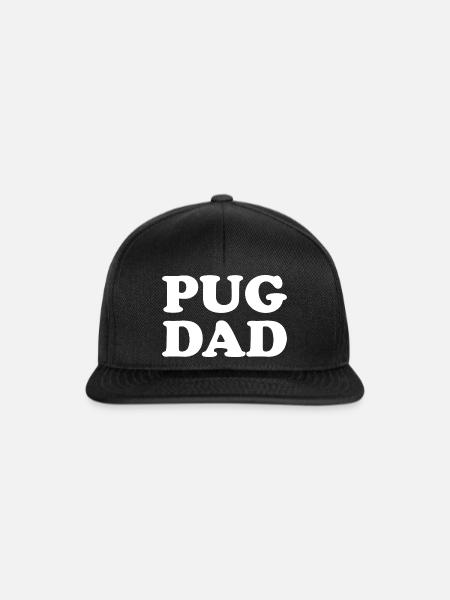 Pug Dad - Snapback Cap - Schwarz/Schwarz