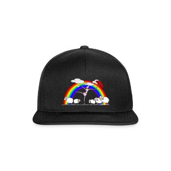 Tanzendes Schaf - Snapback Cap - Schwarz/Schwarz - Vorne