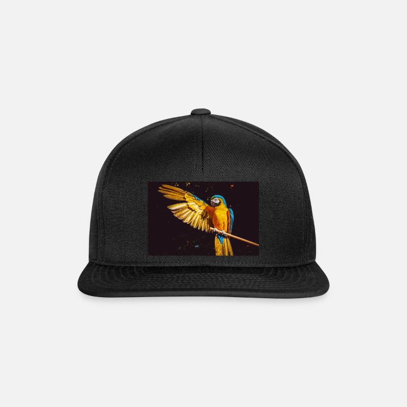 Papagei - Snapback Cap - Schwarz/Schwarz