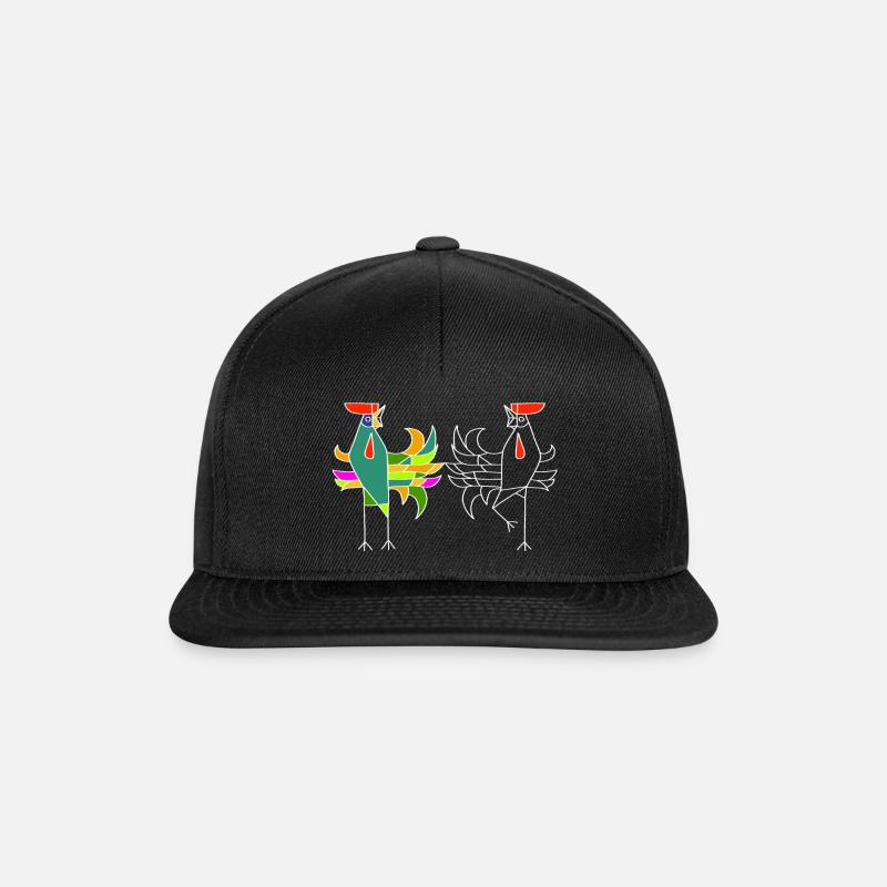rooster - Snapback Cap - black/black