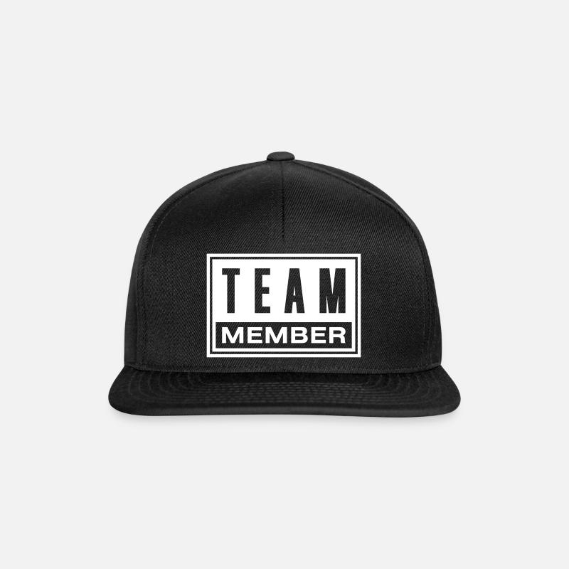 TEAM MEMBER - Snapback Cap - Schwarz/Schwarz