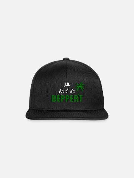 Ja bist du Deppert - Snapback Cap - Schwarz/Schwarz