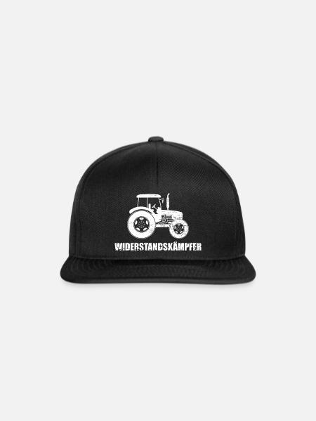 Widerstandkämpfer Bauernproteste Demonstration - Snapback Cap - Schwarz/Schwarz