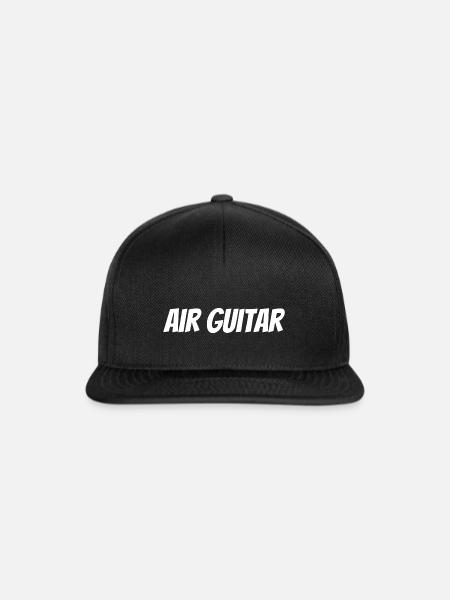 T-Shirt Luftgitarre - Snapback Cap - Schwarz/Schwarz