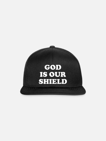 God Is Our Shield - Snapback Cap - Schwarz/Schwarz