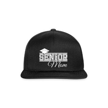 Senior 2023 Mutter Stolze Mutter von Absolventen - Snapback Cap - Schwarz/Schwarz - Vorne