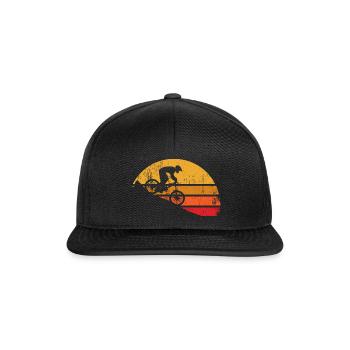 Mountain Bike Downhill Vintage - Snapback Cap - Schwarz/Schwarz - Vorne
