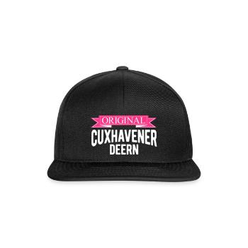 Cuxhaven original cuxhavener deern - Snapback Cap - Schwarz/Schwarz - Vorne