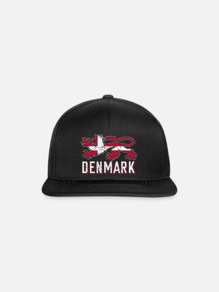 Dänemark - Snapback Cap - Schwarz/Schwarz