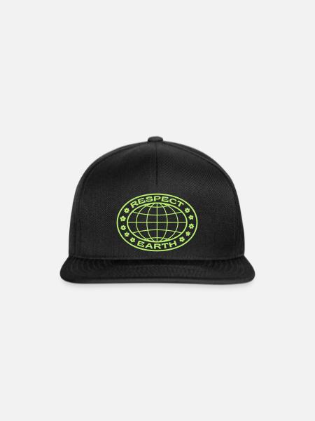 Respect Earth - Snapback Cap - Schwarz/Schwarz