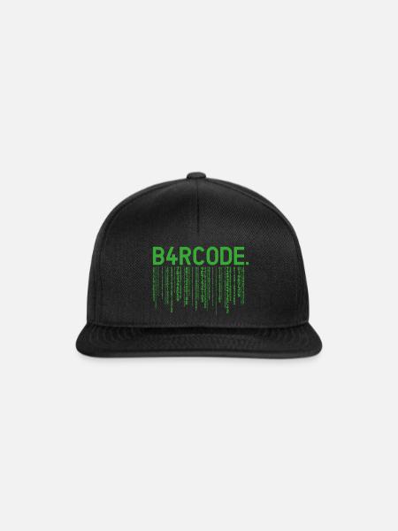 B4RCODE. Matrix - Snapback Cap - Schwarz/Schwarz